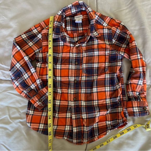 Lot of 2 Boys Button up shirt - 1 Children’s Place & 1 Carters Size 4T - Picture 3 of 10